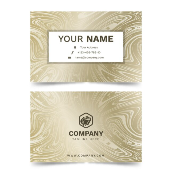 Classic Ice-Gold Business Cards